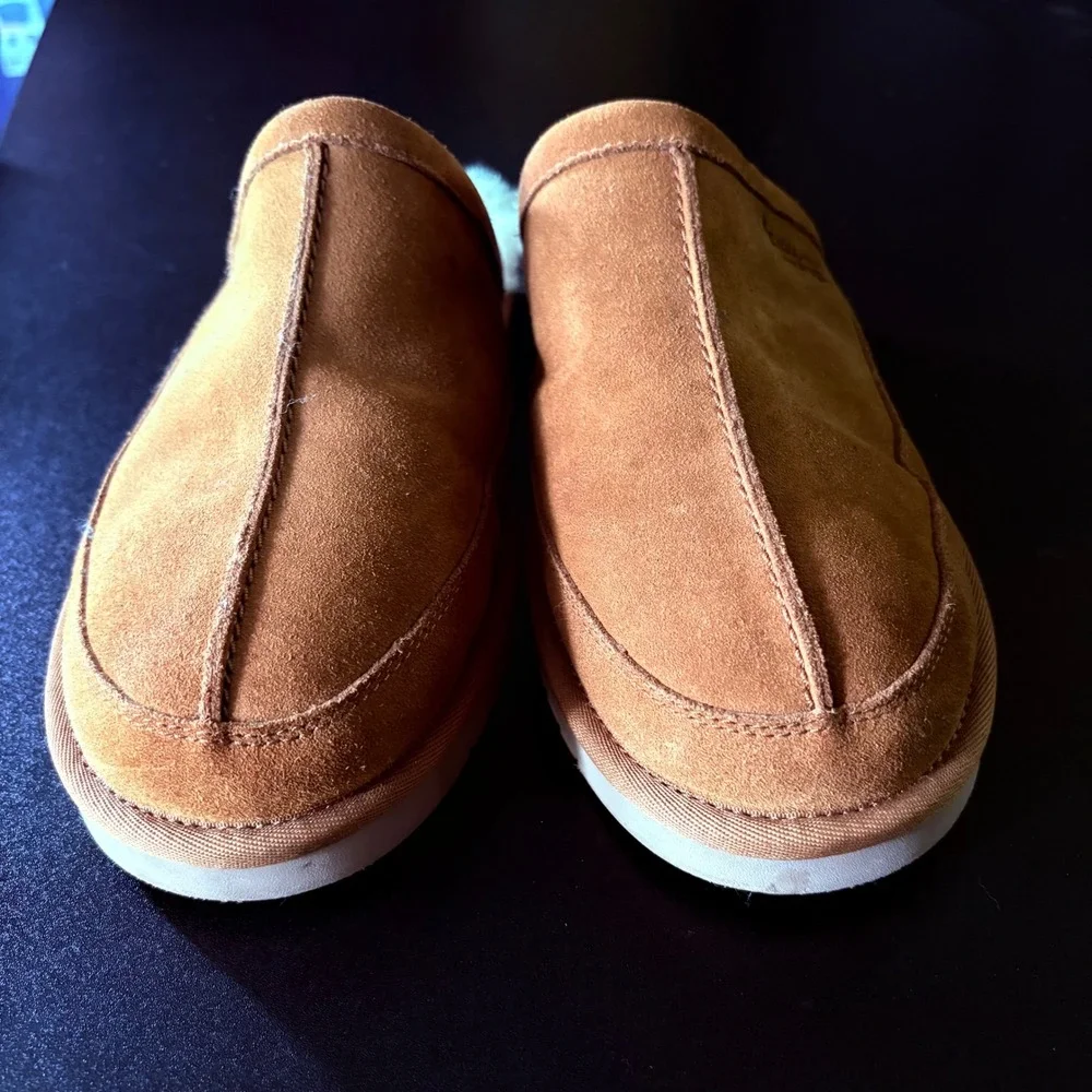 Koolaburra by UGG Bordon Men's Slippers chestnut suede size 10 tan slip on